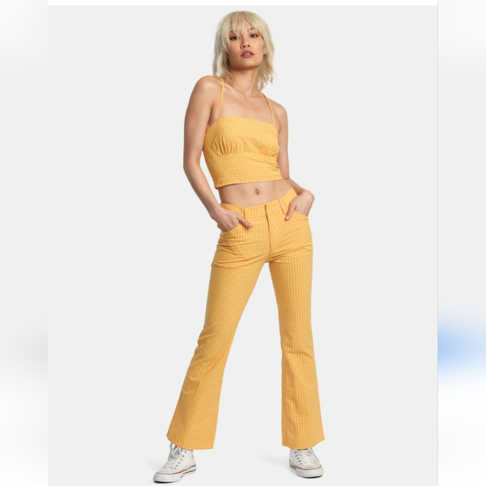 RVCA Gingham Pant And Brightside Vest Top Set - 27/M